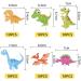 60 Pieces Dinosaur Cupcake Toppers Picks for Kids Birthday Party and Baby Shower Cake Decoration - Buy Online on SooperMarket.com