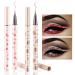 evpct 2Pcs Glitter Sparkling Shimmer Dark Red & Brown Liquid Eyeliner Makeup Pen Set Metallic Satin Finish Colorful Colored Sparkle Eye Liner Pen Waterproof Smudge Proof Long Lasting High Pigmented 2 Count (Pack of 1) Red & Brown