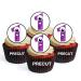 PRECUT Monster 1st Birthday Edible Cupcake Toppers - Monster Numbers Theme Premium Thickness SWEETENED VANILLA - wafer card disc cake decorations (Pack of 12)