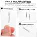 MAGICLULU 12pcs Silicone Lip Brush Travel Lip Brush Lip Makeup Brush Silicone Lip Scrubber Mini Tools Lip Applicators Lip Mask Applicator Flat Silica Gel White Concealer Brush 5.00X1.00X0.50CM White - Buy Online on SooperMarket.com