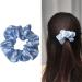 Daisy Flower Blue Hair Scrunchies 2PCS - Women's Silk Hair Accessories & Ponytail Holder Bracelet - Buy Online on SooperMarket.com