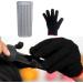 Heat-Resistant Mat Bag & Gloves for Hair Styling | 28.5cm x 14cm | Ideal for Curls & Smoothing Tools - Gray - Buy Online on SooperMarket.com