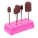 ABOOFAN 1 Set Nail Sand Ring Cap Nails Nails Cuticle Tools Manicure Supplies Polish Cuticle Sanding Bands for Nail Drill Nail Manicure Kit Manicure Accessory To Rotate Clean Nail 8x6cm Rosy