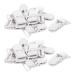 Fivetwofive 20Pcs Baby Kids T-Shape Plastic Pacifier Clips Soother Dummy Style Badge Holder White