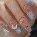 yilin 1Set Star Moon Color Blocking Wearable Nail Sea Salt Macaron Color Clear Diamond Model - Buy Online on SooperMarket.com