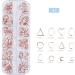 Artistic Nail Studs Rose Gold Hollow Nail Stickers Nail Art DIY Geometry Circle Decoration Manicure Decor Nail Art Christmas - Buy Online on SooperMarket.com