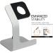 Tranesca Watch Charger Stand Holder Dock for Series 8/7 / 6/5 / 4/3 / 2/1/ SE (38mm / 40mm / 41mm / 42mm / 44mm / 45mm) - Silver Grey - Must Have Watch Accessories - Buy Online on SooperMarket.com