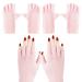 Unaone 2 Pairs Anti UV Gloves UV Shield Gloves for Gel Manicure Light Protection Gloves for Gel Nail Lamp Nail Art Fingerless UV Light Glove to Protect Hands from UV Light Lamp Dryer Pink