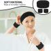 WLLHYF Spa Headband and Wrist Washband Set - Microfiber Shower Head Wraps for Women and Girls - Adjustable and Prevents Liquid Spills - Black - Buy Online on SooperMarket.com