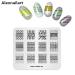 4-Piece Nail Art Stamping Plates - Floral Butterfly & Plaid Design Templates for Perfect Manicure - Multi-Pattern Stencil Tool - Buy Online on SooperMarket.com