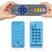 Silicone Remote Control Shape Baby Teething Toys 2 Pack | Chew Toys for Boys and Girls | Silicone Teether Toy for Babies 3-12 Months | Grey+Blue - Buy Online on SooperMarket.com