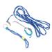 Hamster Harness Adjustable Small Pet Leash Outdoor Walking Training Lead with Bell Collar for Rat Mouse Squirrel 63.4-71.3inch(blue&purple)