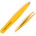 Professional Stainless Steel Yellow Tweezers Set with Case and Ebook - Surgical Grade for Precision Eyebrow Plucking, Ingrown Hair, Nose Hair, and Splinters - Buy Online on SooperMarket.com