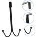 PLAFOPE 4 Pcs Hangers Black Coat Rack Towel Hook Hats Robes Mounted Clothing Rack Hanger Hook Door Hook Iron - Buy Online on SooperMarket.com