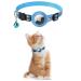 KOLACEN Reflective AirTag Cat Collar GPS Cat Collar with Adjustable AirTag Holder Bell Breakaway Buckle Compatible with Apple AirTag Anti-Lost Cat Tracker Collar for Cats Kittens Small Dogs (Blue)
