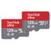 SanDisk 128GB 2-Pack Ultra microSDXC UHS-I Memory Card (2x128GB) with Adapter - SDSQUAB-128G-GN6MT New Generation 128GB (2-Pack)