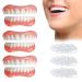 Fake Teeth  6 PCS Veneers Dentures Socket for Women and Men  Dental Veneers for Temporary Tooth Repair Upper and Lower Jaw  Protect Your Teeth and Regain Confident Smile  Bright White W04