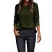 Crochet Sweater Women Casual Solid Color Warm Long Sleeve T-Shirt for Women Autumn and Winter Fashion Jewelry Chains Green S