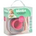 Baba Silicone Feeding Set - Plate, Bowl, Cup, Spoon - Strong Suction Pad - Pink - Baby & Children - 4 Piece Meal Set - Buy Online on SooperMarket.com
