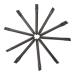 Gogogmee 10 Pcs Eye Shadow Brush Cosmetic Makeup Applicator Lip Applicator Brow Brush Stainless Steel Black
