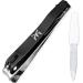 XE Nail Clipper with Disposable Nail File Stainless Steel Nail Cutter for Thick Fingernails and Toenails Wide Jaw Nail Clipper Set for Men and Women