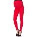 SoftSail Maternity Leggings | Over Bump High Waisted Cotton Trousers | Red Pregnancy Pants with Belly Support | Stretchy & Soft Maternity Clothes - Buy Online on SooperMarket.com