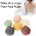 Filfeel 6-Piece Konjac Facial Sponge Set - Gentle Exfoliating & Cleansing Sponges for Skin Care - Round Shape - Buy Online on SooperMarket.com