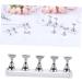 Healeved 2 Sets Nail Art Accessories Crystals for Nails Nail Polish Tips Stand Tool Stand Nail Practice Stand Nail Tips Holder Fake Nail Holder Nail Art Tip Display Base Frame Magnet 2.5*1cm Silver - Buy Online on SooperMarket.com
