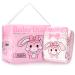 LittleForBig Adult Printed Diaper 10 Pieces - Baby Usagi (Large 36"-48") Pink L