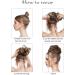 SARLA 2PCS Small Messy Hair Bun Scrunchies | Synthetic Updo Hair Extensions for Women - Ash Blonde - Buy Online on SooperMarket.com