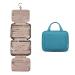 BAGSMART Toiletry Bag Large Hanging Travel Wash Bag Womens Cosmetic Bag for Full Sized Container Lake Blue M Lake Blue
