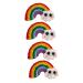ABOOFAN 2 Pairs Rainbow Barrettes Snap Side Clamp Snap Hair Clip Colorful Hair Clips Rainbow Eardrop Props Kid Crafts Supplies Cotton Rainbow Pendant Girl Cartoon Alloy Flower Hairpin