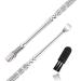 Ear Wax Removal Tool Stainless Steel Spiral Ear Wax Remover Ear Cleaner Curette Double Ended Spring Ear Wax Cleaner with Cleaning Brush and Storage Box for Cleaning Ear Pick (Silver)