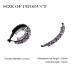 Ponytail Hair Clips - 4 Pcs Gradient Rhinestone Hair Styling Claws in White Purple Champagne Gold | Large Glittering Hair Pins Accessories for Women and Girls - Buy Online on SooperMarket.com