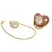 Ergonomic Golden Rhinestone Baby Pacifier - Light & Flexible Design for Comfort - Buy Online on SooperMarket.com