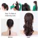 12 Curly Dark Brown Claw Clip Ponytail Synthetic Hair Extension - Long Pony Tail Hairpiece - Buy Online on SooperMarket.com