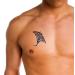 Polynesian Style Navy Blue Manta Ray Temporary Tattoo - Lasts 1-2 Weeks - Realistic Design for Chest, Neck, and Arms - 4 Sheets - Buy Online on SooperMarket.com