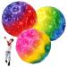 Osdue 3PCs Astro Jump Ball Space Ball Super High Bouncing Bouncing Lightweight Foam Ball High Springing Rubber Ball Springs Rubbing Ball Space Ball Make a sluggish noise for kids party poison 3*Rainbow gradient color