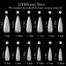 1200PCs Almond Shape Fake Nails - 12 Sizes Acrylic Nail Tips for Manicure & Nail Art - Clear & Natural Finish - Buy Online on SooperMarket.com