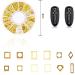 HQdeal Nail Art Studs 3D Decorations Gold Star Moon Sun Heart Beads - 800 pcs - Buy Online on SooperMarket.com