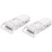 Evarbuild 10Pcs Baby T-Shape Plastic Pacifier Clips - Soother Dummy Holders in White | International Shipping Available - Buy Online on SooperMarket.com