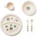 Red Rover Kids' Bamboo Dinner Set Off-White Hippo Design | 2.75 x 11 x 10.25 inches - Buy Online on SooperMarket.com