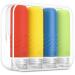Gemice Travel Bottles for Toiletries CAA Approved 90ml Silicone Travel Bottles Leak Proof Squeezable Travel Size Containers Travel Essentials for Lotion Soap Liquid Shampoo BPA Free(4 Pack) Vibrant
