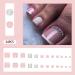 French Sparkling Rhinestone Fake Toe Nails Set - 24PCS Full Cover Short Square Press-on Toenails with Glue Sticker and File - Perfect for Women, Teens, and Girls - Buy Online on SooperMarket.com