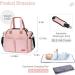 Lekebaby Baby Changing Bag Large Nappy Bags for Mom and Dad Nappy Changing Bag Stylish Travel Tote with Nappy Changing Mat Quilted Pink - Buy Online on SooperMarket.com
