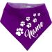 Both-sided multicolor dogs turning towel (FB: purple-plum) (size.1- HU 27-30 cm) with the name of your animal size 1- neck circumference 27- 30 cm purple plum