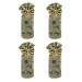 Bamboo coal air purification bags activated carbon smell absorbers fresheners moisture absorbing device for home car etc. (4 pack every 250g) green