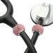 Bling Crystal Stethoscope Charms Set - Round ID Name Tags for Nurse RT Vet - Violet Kiss Crystal - Buy Online on SooperMarket.com