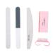 Set Of 5 Durable Nail Files and Powder Brushes - Buffing Tools with Various Grits for UV Gel Polish and Nail Accessories