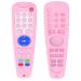 Soft Silicone Teether Toy for Babies Simulation Remote Control Teether for Various Buttons (Pink)